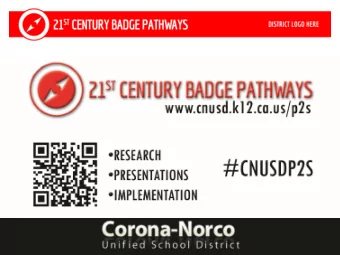 Badge Education  February 23, 2017  Dr. April Moore @aprilmmoore  Dr. Dennis Large @dennislarge