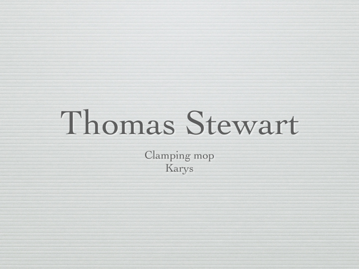 thomas stewart