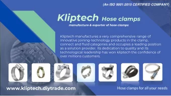 www.kliptech.diytrade.com  Hose clamps for all your needs Kliptech Hose clamps  Torque value: