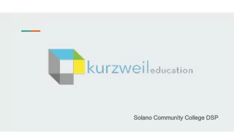 Solano Community College DSP  Solano Community College DSP  Kurzweil 3000 Student Guide  Kurzweil