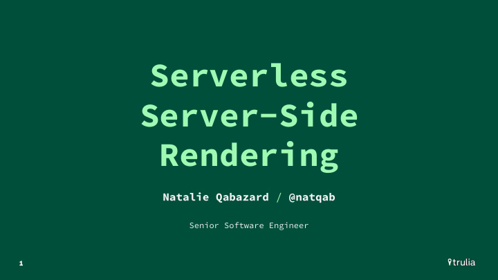 serverless server side rendering