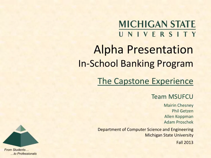 alpha presentation