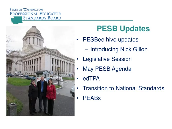 pesb updates