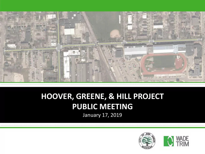 hoover greene hill project public meeting