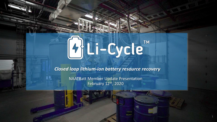 closed loop lithium ion battery resource recovery