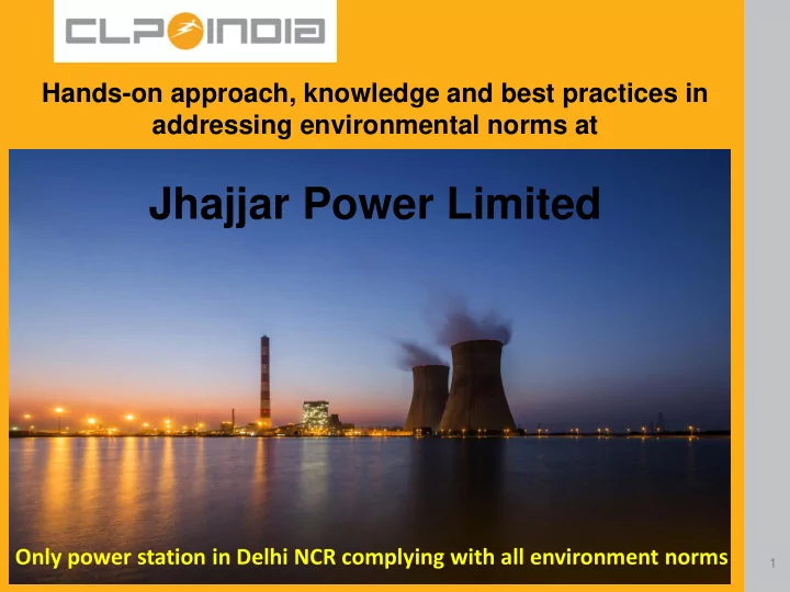 jhajjar power limited