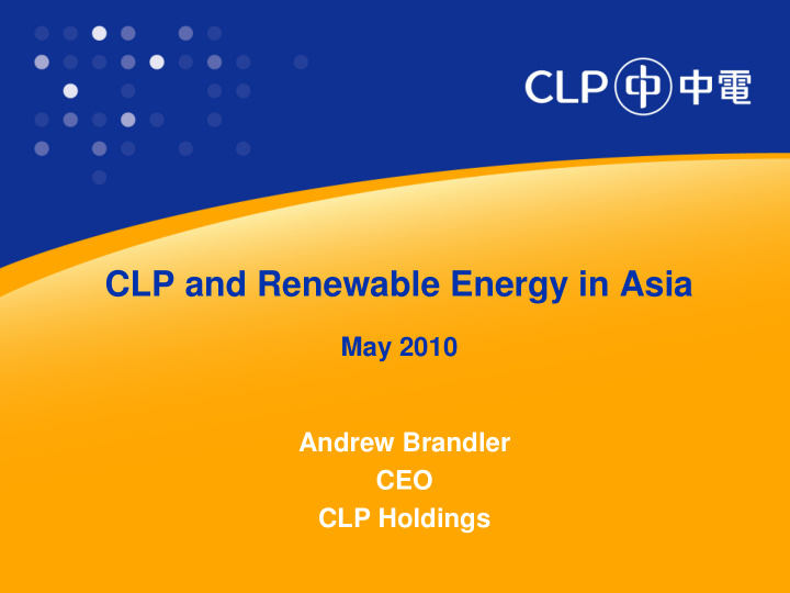 clp and renewable energy in asia