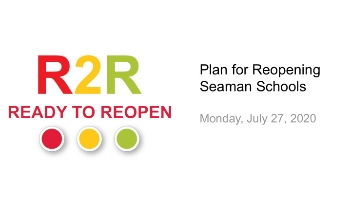 plan for reopening seaman schools