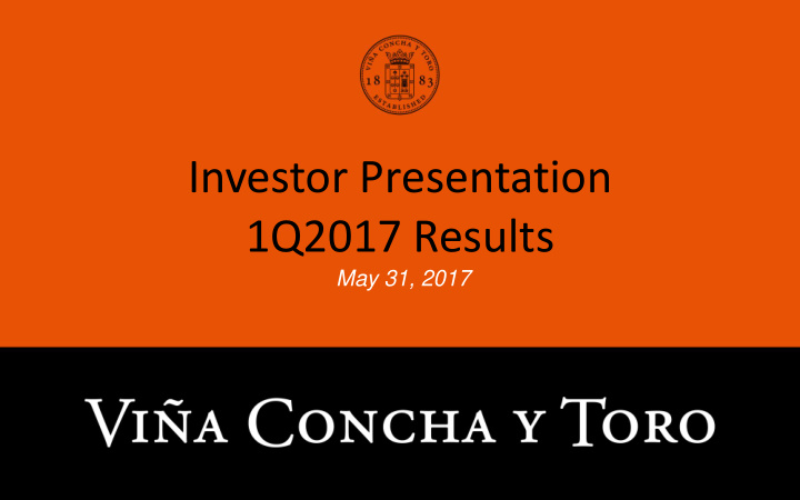 investor presentation 1q2017 results