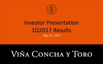 Investor Presentation 1Q2017 Results  May 31, 2017  I. 1Q17 Sales &amp; Volume  2  I. Sales &amp;
