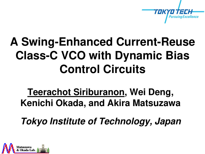 class c vco with dynamic bias