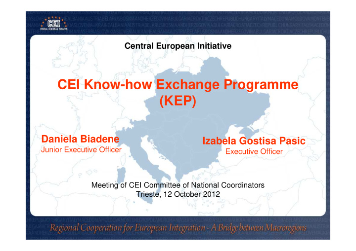 cei know how exchange programme kep