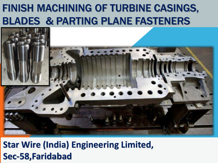finish machining of turbine casings