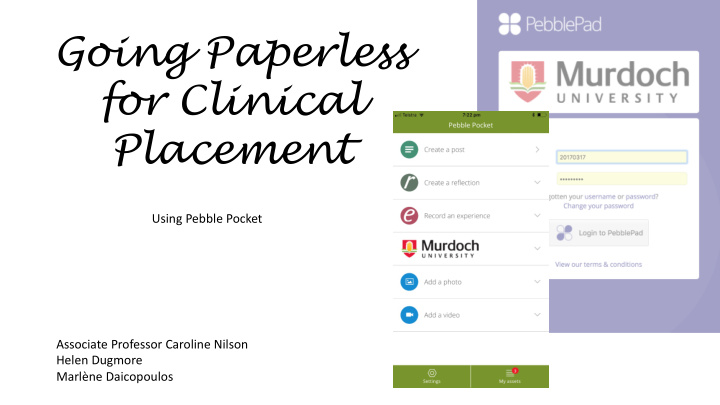 going paperless for clinical placement
