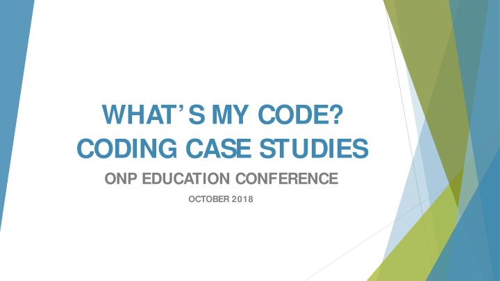 what s my code coding case studies