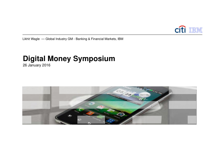digital money symposium