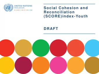 Social Cohesion and  Reconciliation  (SCORE)index-Youth  DRAFT  DEMOGRAPHICS  Sample size: 1233,