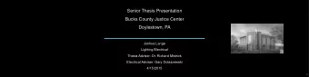 Senior Thesis Presentation  Bucks County Justice Center  Doylestown, PA  Joshua Lange
