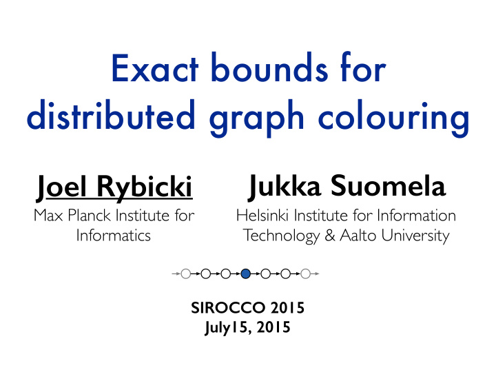 exact bounds for distributed graph colouring