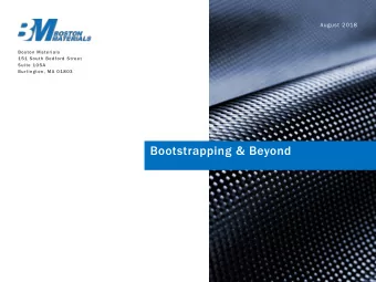 Bootstrapping &amp; Beyond  Team  Michael Segal  Robert Mone  Anvesh Gurijala  Dr. Randall Erb