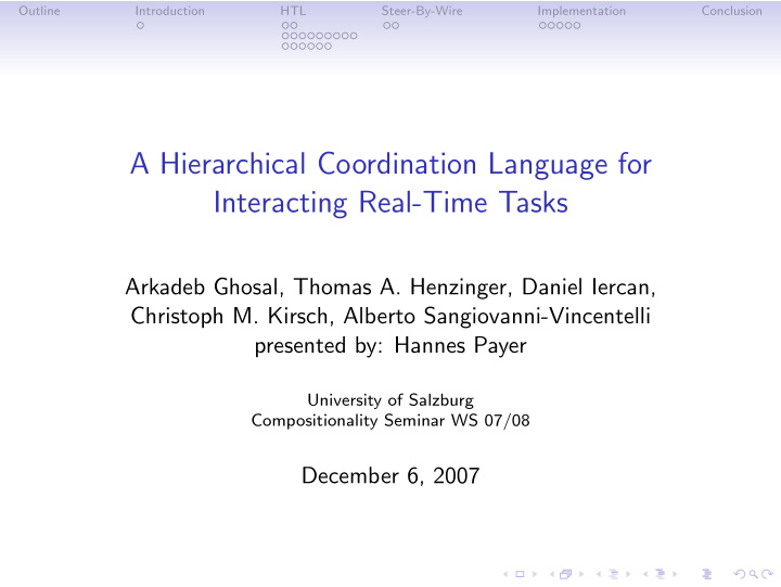 a hierarchical coordination language for interacting real