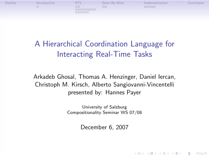 a hierarchical coordination language for interacting real