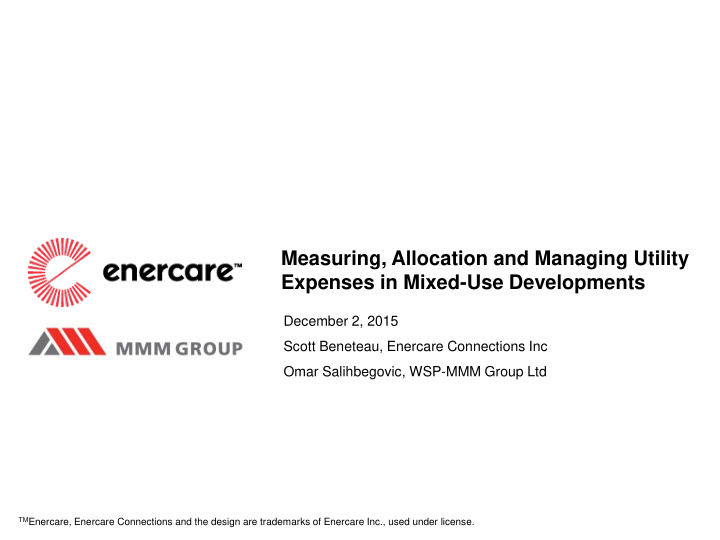 measuring allocation and managing utility expenses in