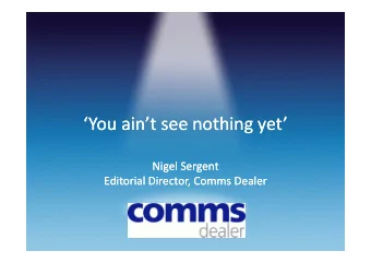 You  You aint  You  You aint  aint see nothing yet  aint see nothing