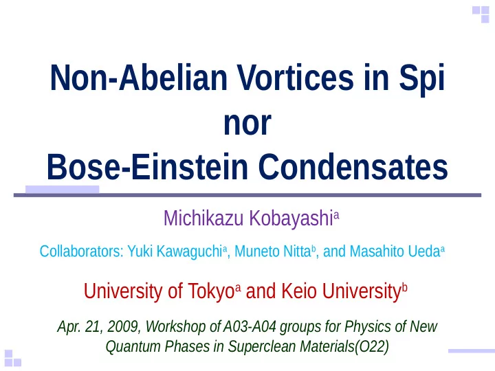 non abelian vortices in spi nor bose einstein condensates