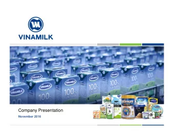 Company Presentation  November 2016  Important Notice The information in this presentation has been