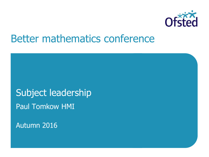 better mathematics conference