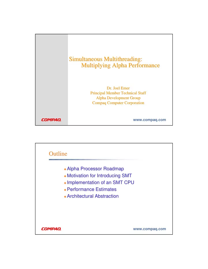 simultaneous multithreading simultaneous multithreading