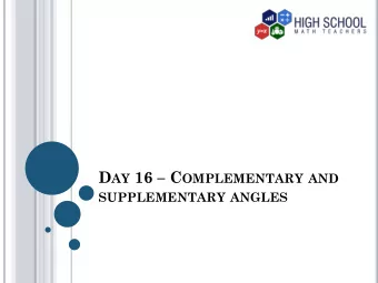 example, 30  60; 15  75, 22.5  67.5. It is clear