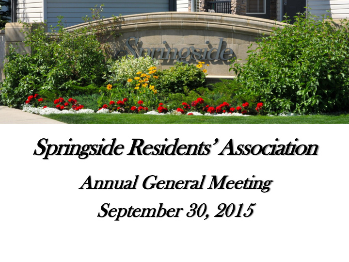 springside residents association