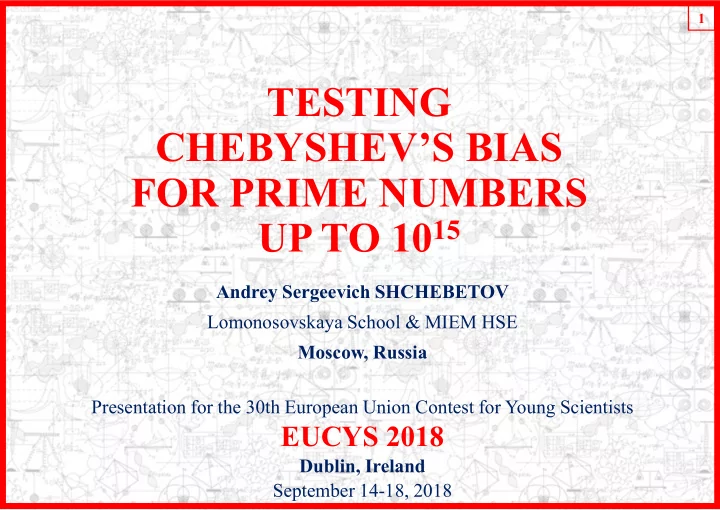testing chebyshev s bias for prime numbers