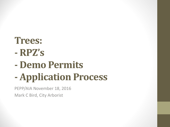 trees rpz s demo permits application process
