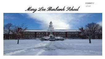 Ma  Mary  ry Le  Lee Bu  Burb  rbank  nk Sch  chool  PART A:  School Enrollment  Burbank Enrollment