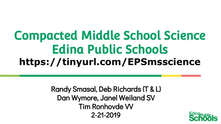 compacted middle school science edina public schools