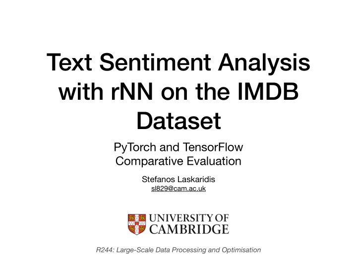 text sentiment analysis with rnn on the imdb dataset