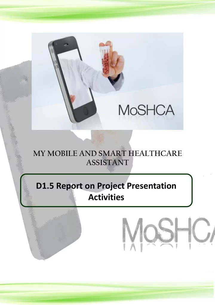 d1 5 report on project presentation activities title d1 5