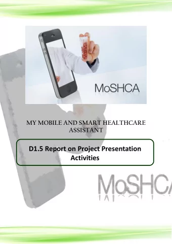 D1.5 Report on Project Presentation Activities  Title  D1.5  Confidentiality Level: CO