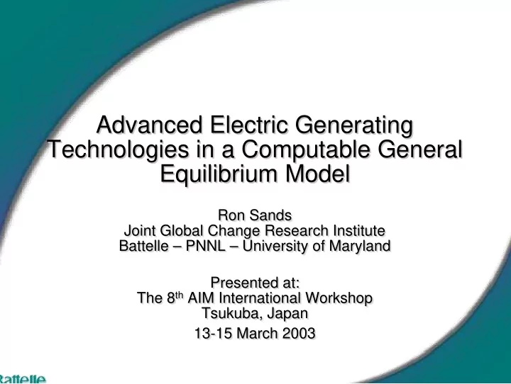 advanced electric generating advanced electric generating