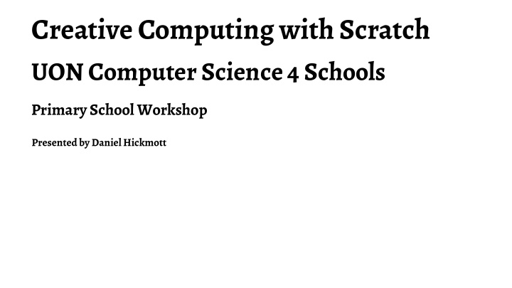 creative computing with scratch