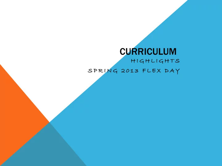 curriculum