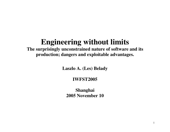 engineering without limits