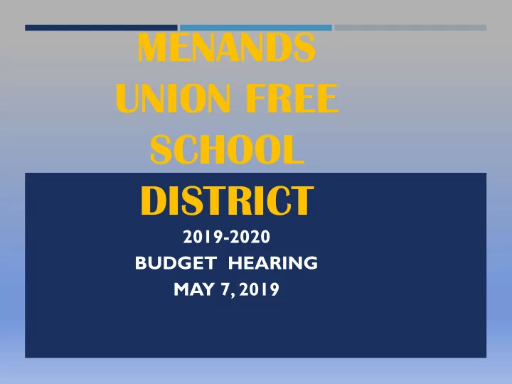 menands union free school district
