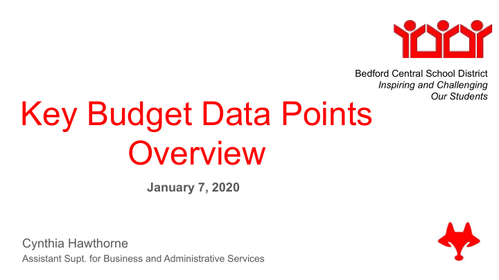 key budget data points overview