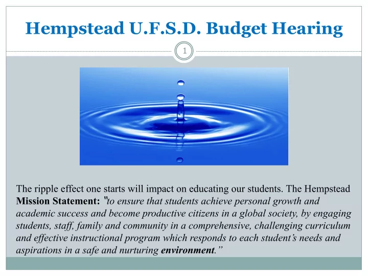 hempstead u f s d budget hearing