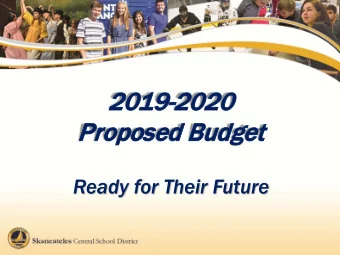 20  2019  19-20  2020  20  Prop  oposed  ed B  Budget Ready for Their Future  Our Cha  Charge a