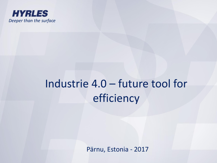 industrie 4 0 future tool for efficiency